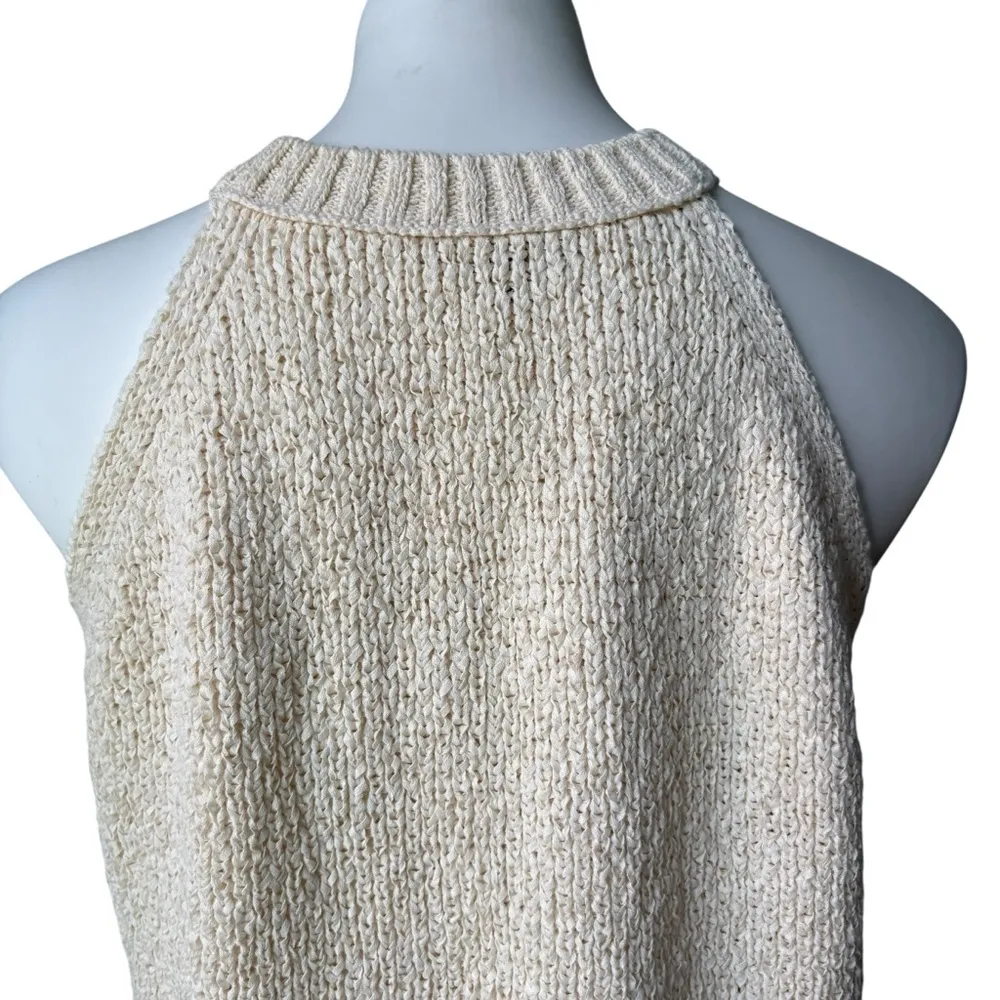 J. Crew High-neck Sweater Tank in Ecru, Sz L - Image 12
