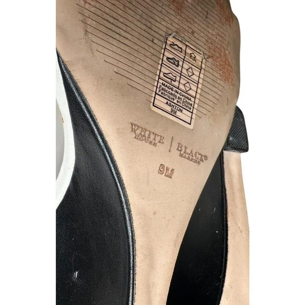 White House Black Market Ashton Leather Ankle Strap Wedge Heel Sandals Chain 9 - Image 13