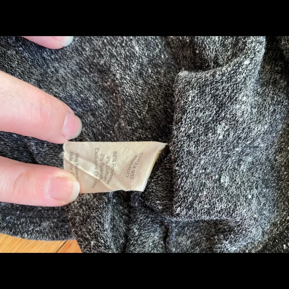 CAbi Glee Sweater Tank Gray Grey Charcoal Black Trim Work Casual Heathered Shirt - Image 6