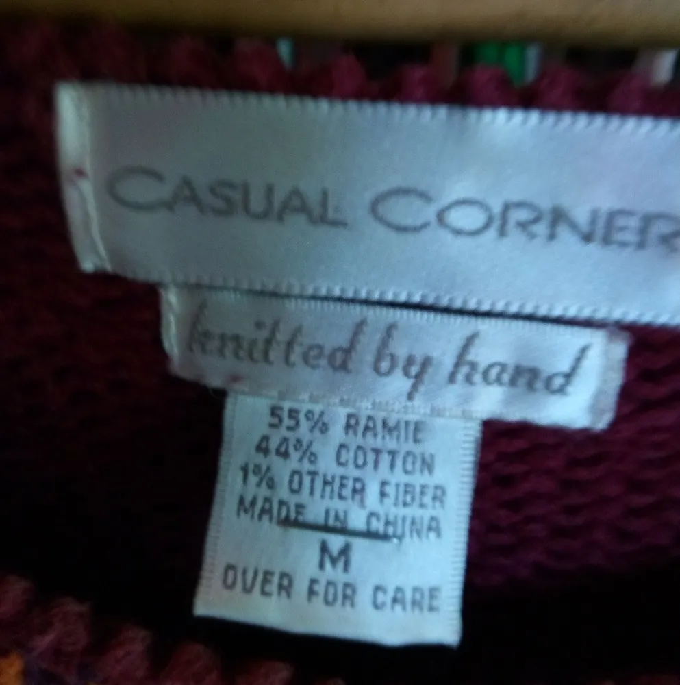 Casual Corner M Cosby Oversized Mod Cosby Sweater Orange Size M - Image 2