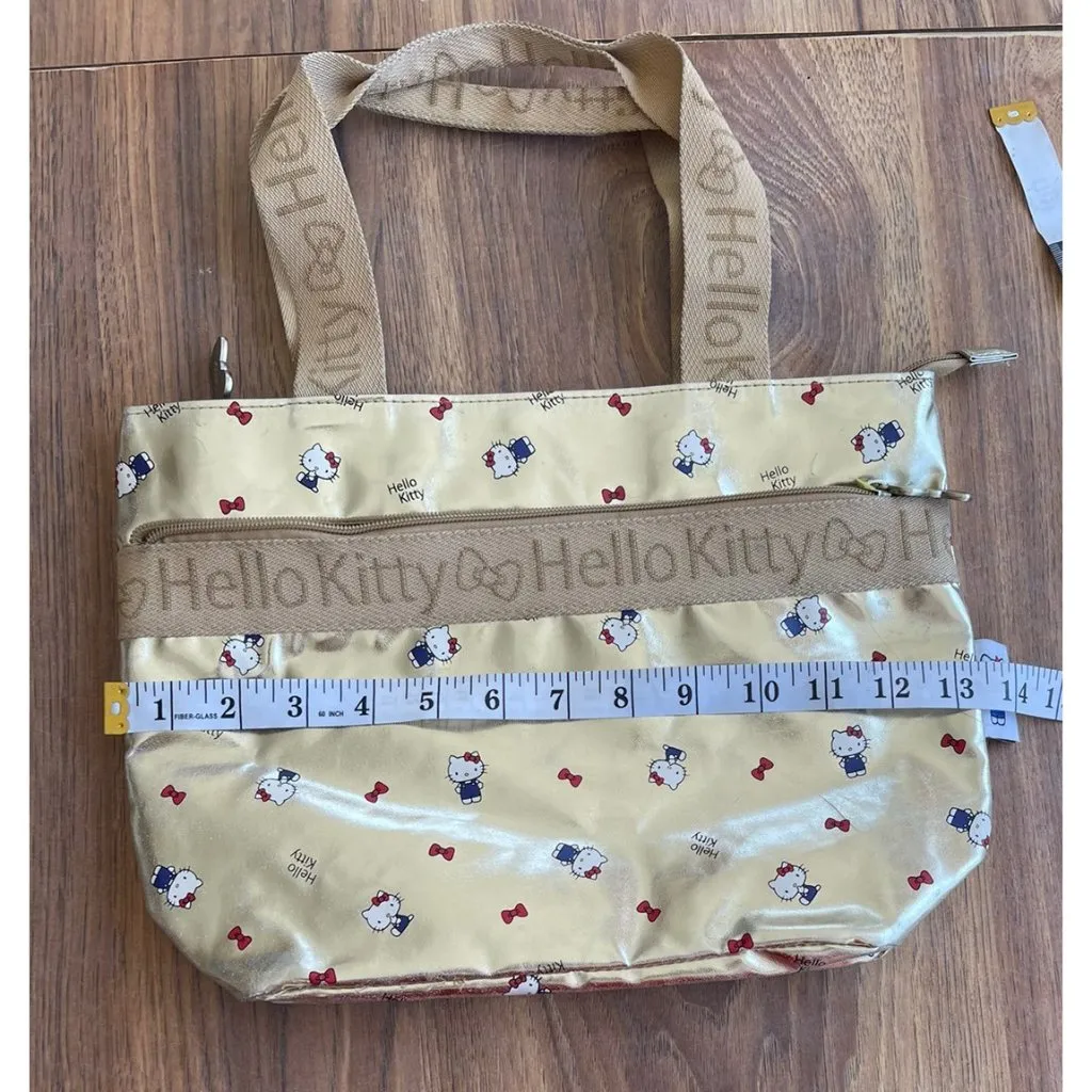 Vintage Hello Kitty Women's Medium Bag Gold Sanrio - Image 5