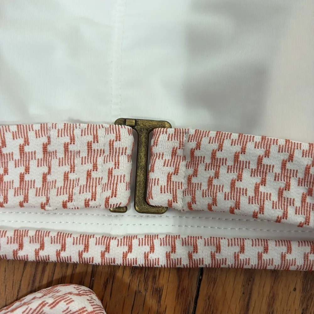 Andie Bikini set Rye top classic bottom swimsuit houndstooth koi size S NWOT - Image 4