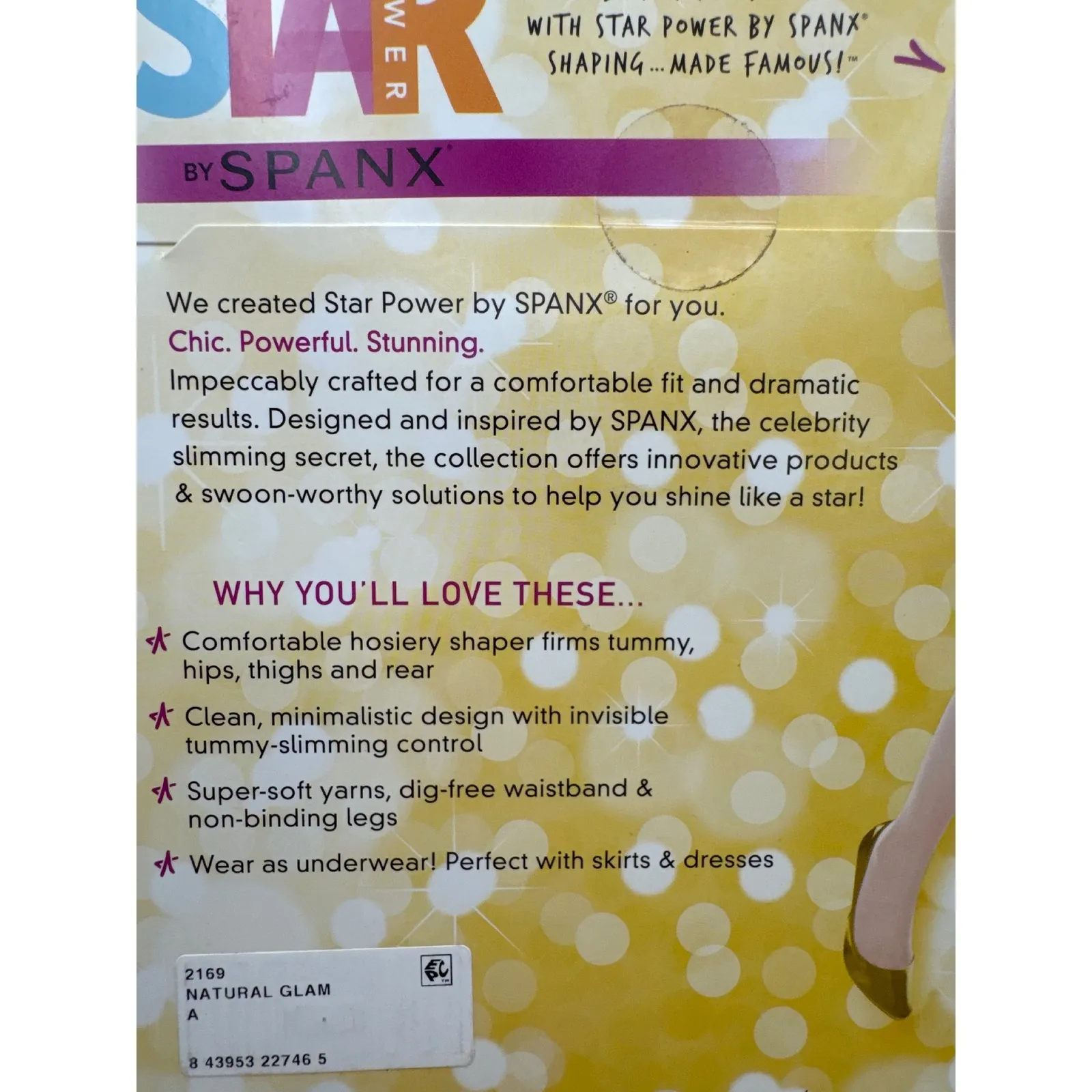 Star Power By Spanx Tame To Fame Mid-Thigh Shaper Hosiery Natural‎ Glam A NIB - Image 7