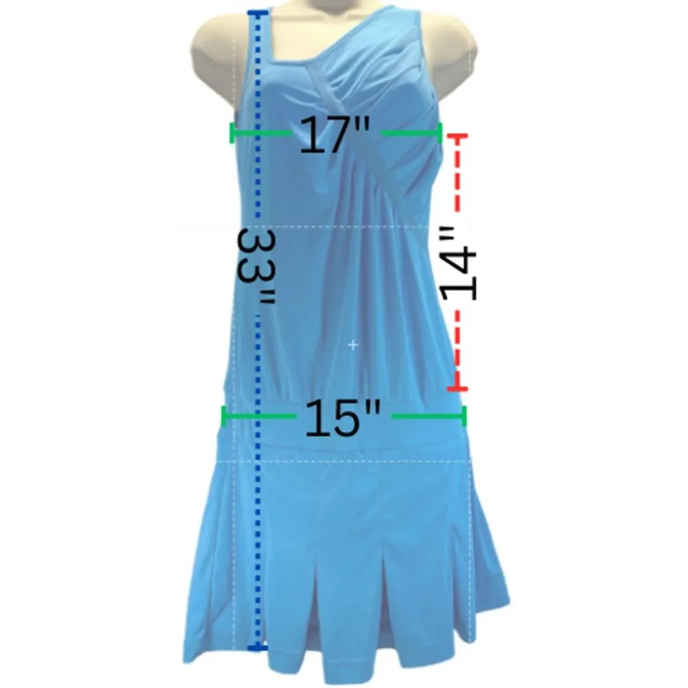 Adidas Performance Ana Ivonavic Adilibria Blue Tennis Dress women sz S - Image 2