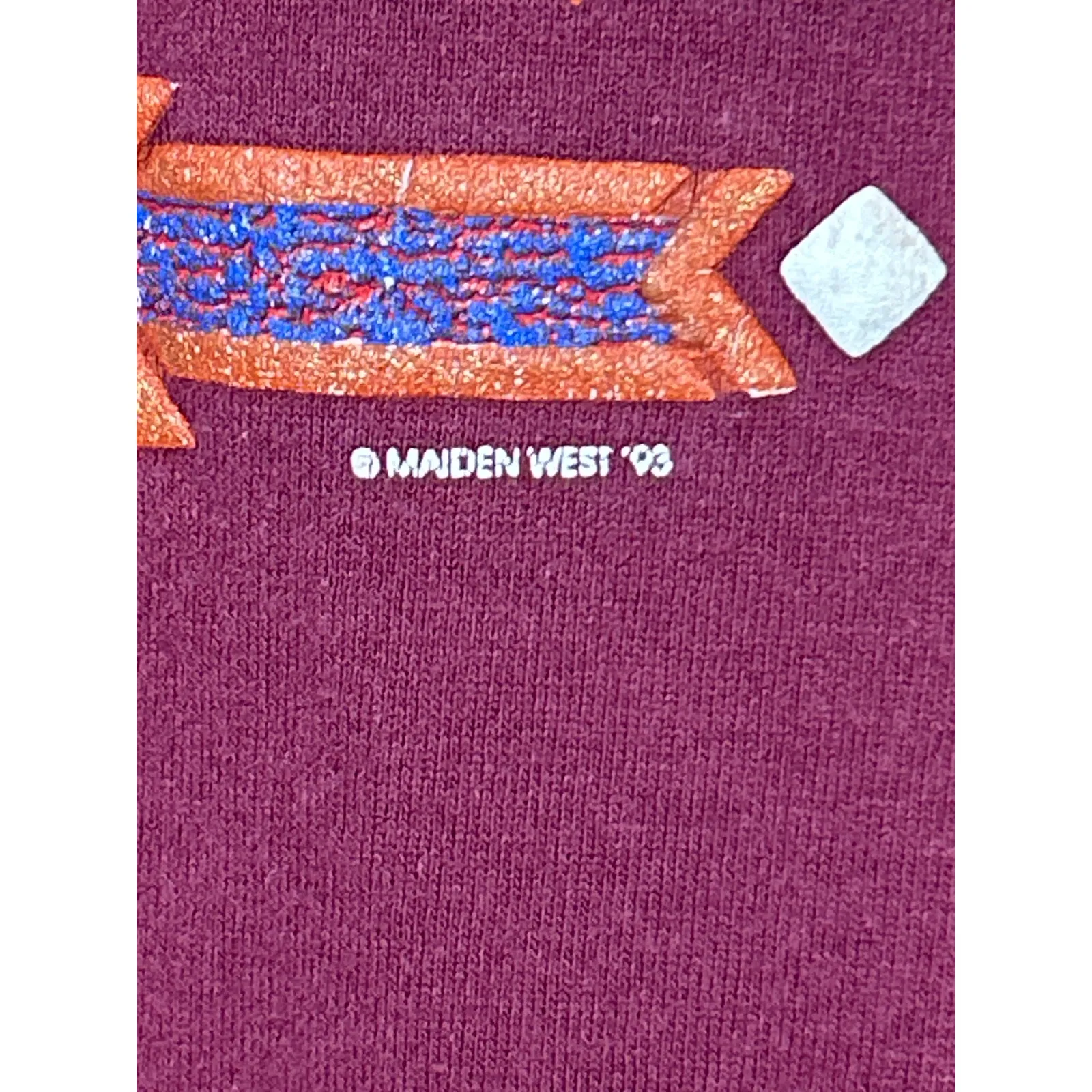 Vintage San Antonio T Shirt XL Burgundy 1993 Single Stitch USA Southwest Graphic Red - Image 3