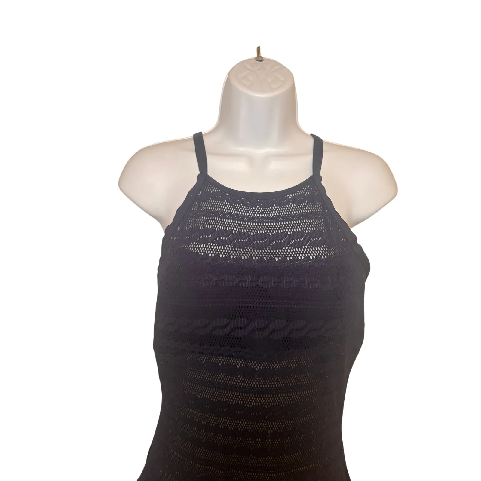 Nautica Grand Isle Blue Crochet One Piece Swimsuit size 14 Beach Vacation - Image 12