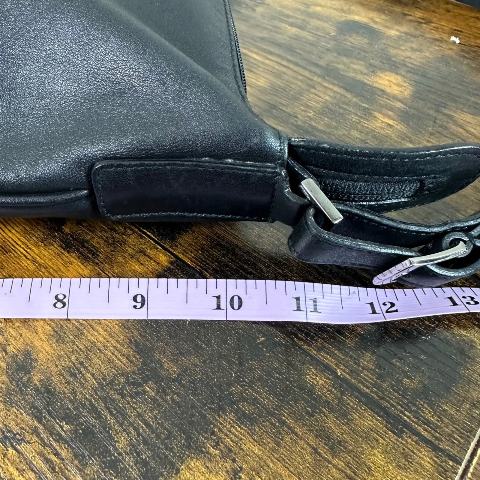 Gucci Black Leather Hobo Shoulder Bag Authentic Made in Italy - Image 7