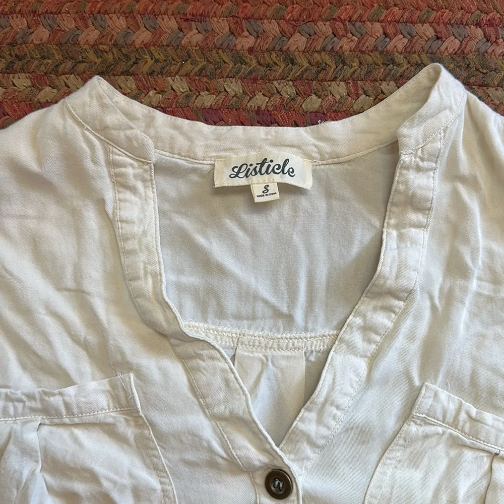 Listicle  CREAM BUTTON FRONT LONG SLEEVE BOHO DRESS ROMANTIC - Image 4