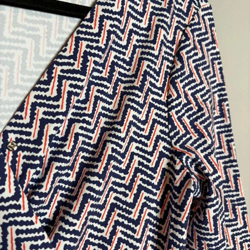 J. McLaughlin Lanie Dress in Red White and Blue Checks - Image 3