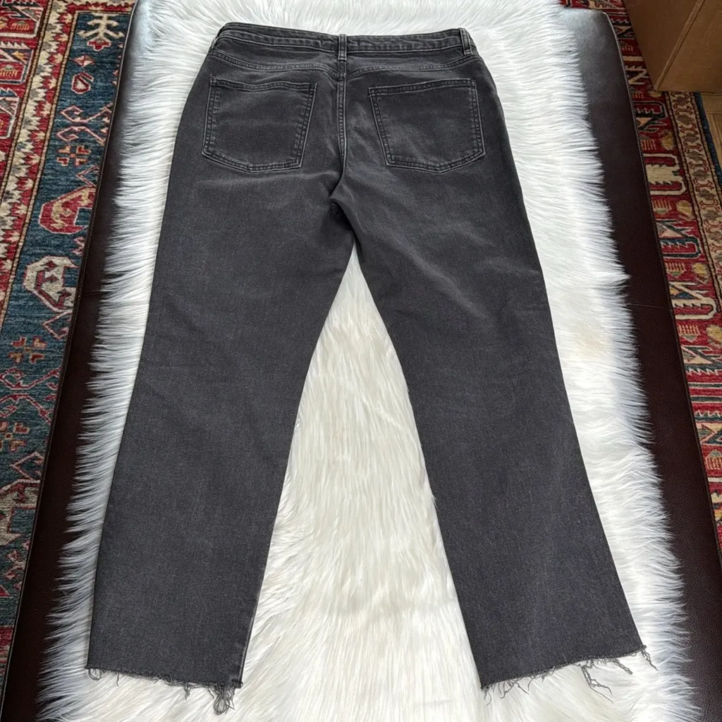 Free People Washed Black High Rise Crop Jeans - Image 6