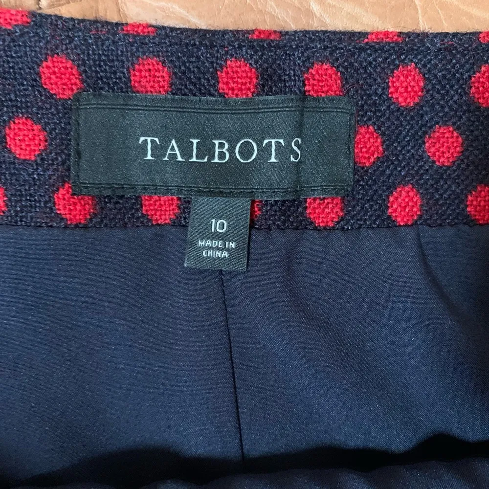 Talbots Blue & Red Polka Dot Skirt - Image 3