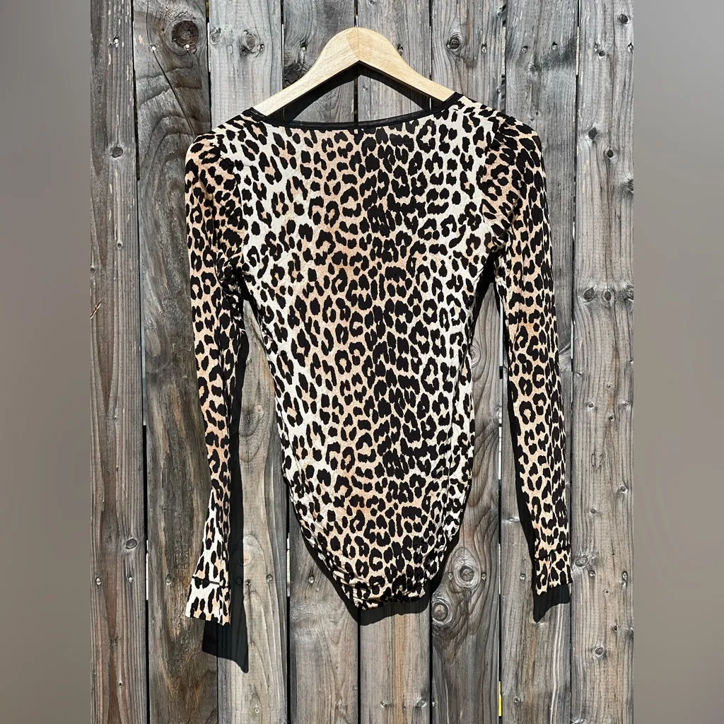 Ganni  Leopard Print Bodysuit NWT - Image 14