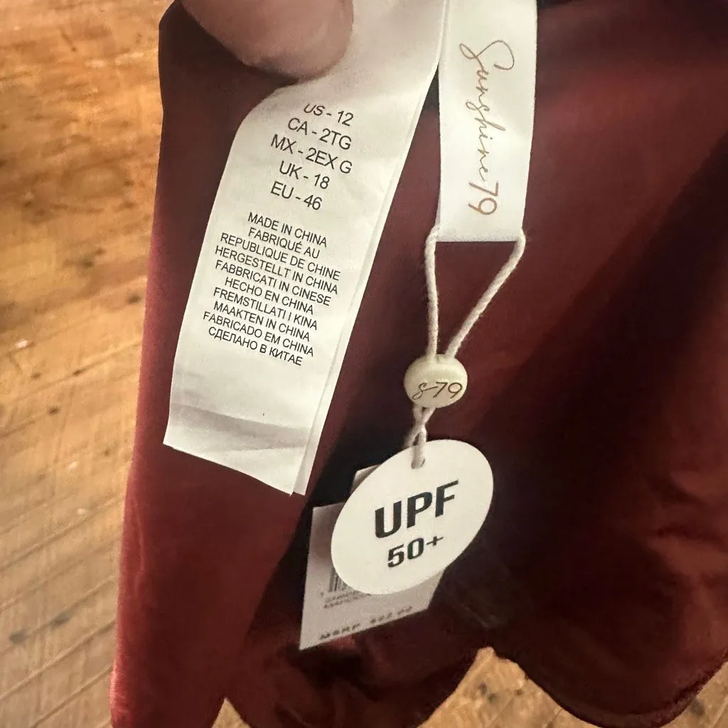 Sunshine 79 Womens Ring Sash Hipster Bikini Swimsuit Bottom Brown Size 12 - Image 5