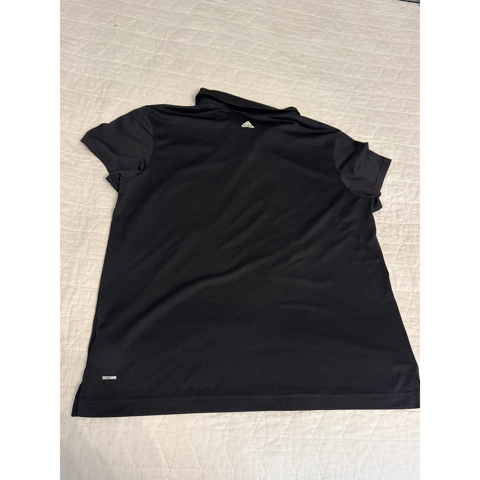 Adidas CLIMALITE Black Athletic‎ Golf Polo Shirt Women's Large - Image 6