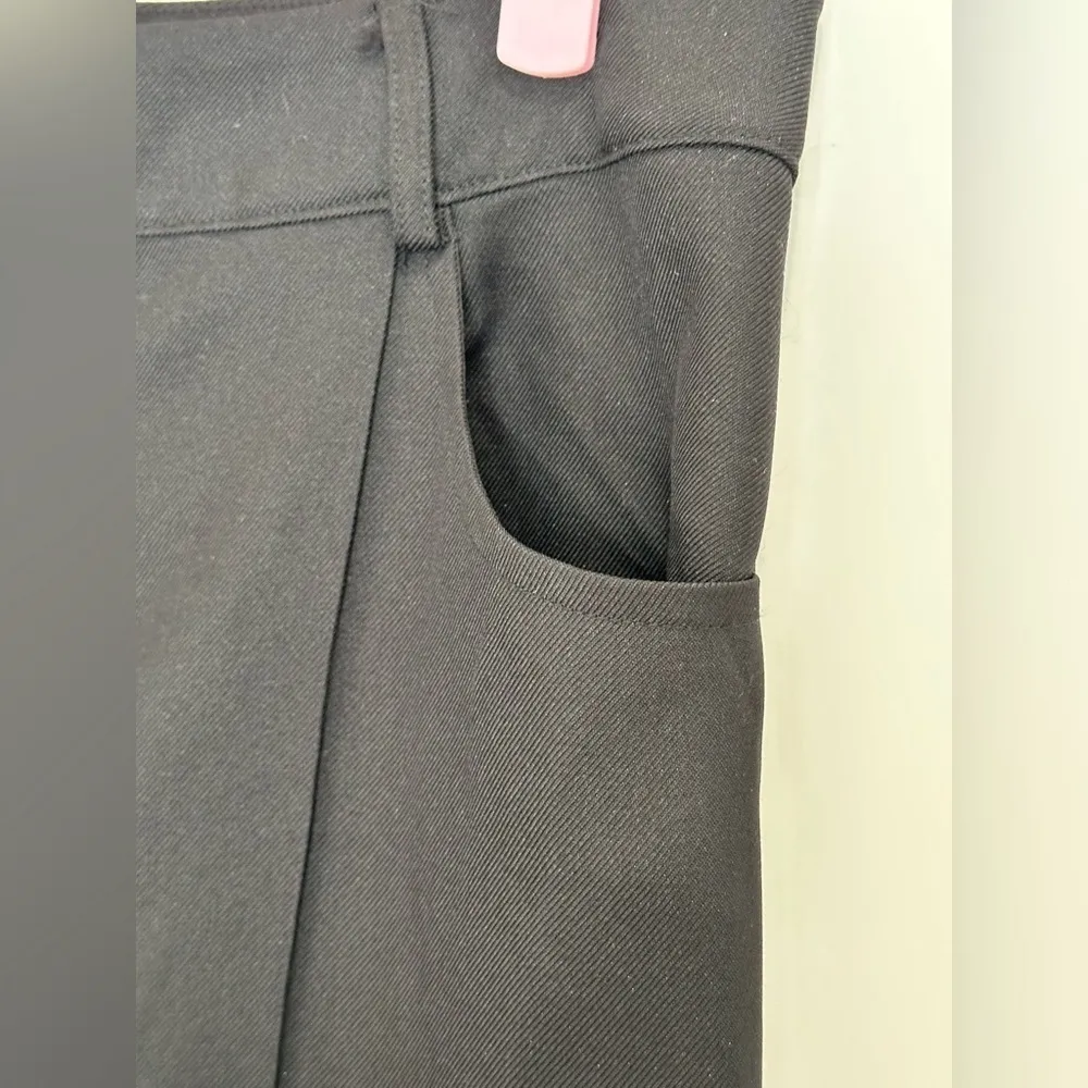 For Love And Lemons Shannon Flared Pant Trouser Black Medium Minimal Clean Girl - Image 8