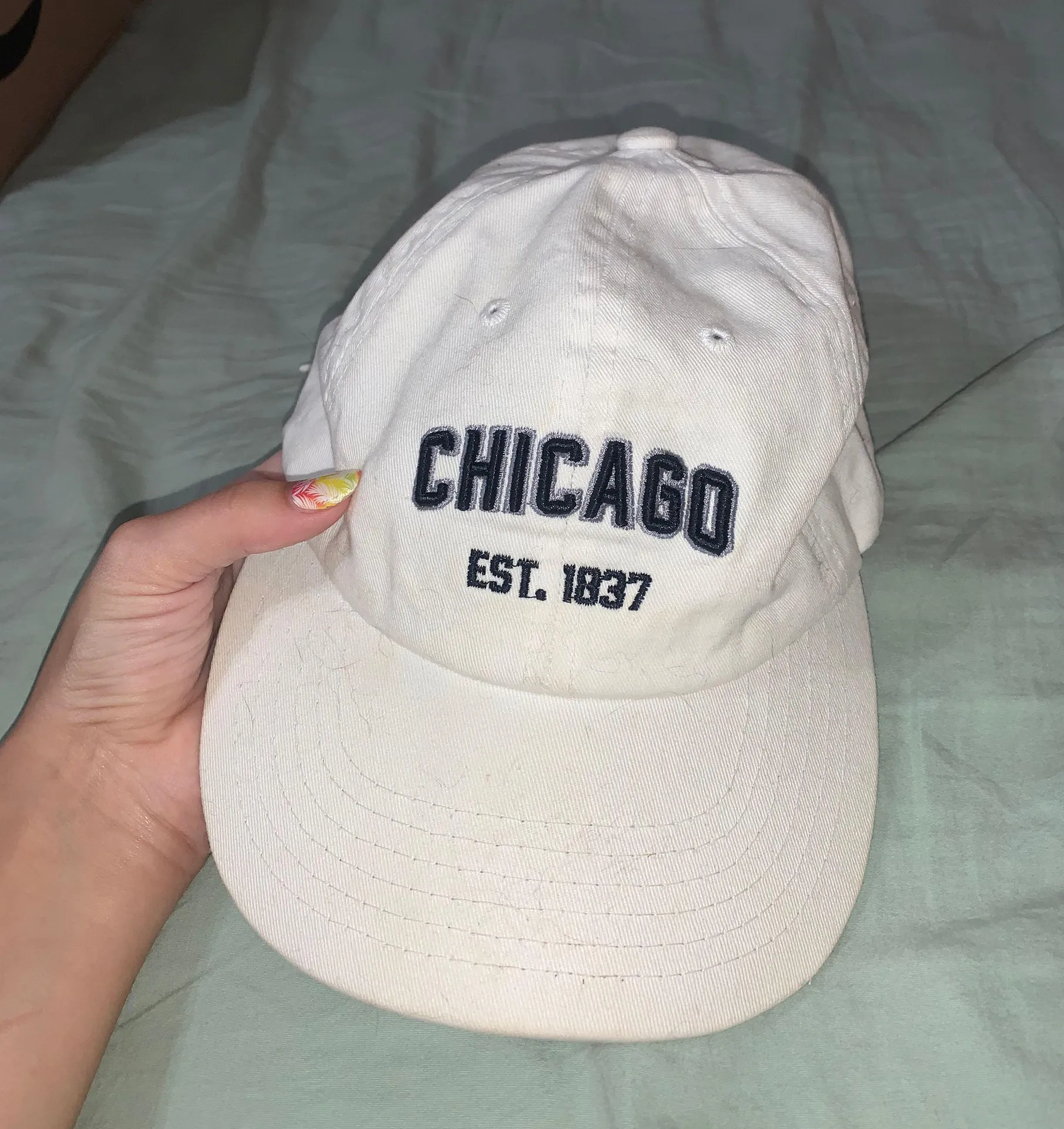 Chicago Baseball Hat White - Image 2