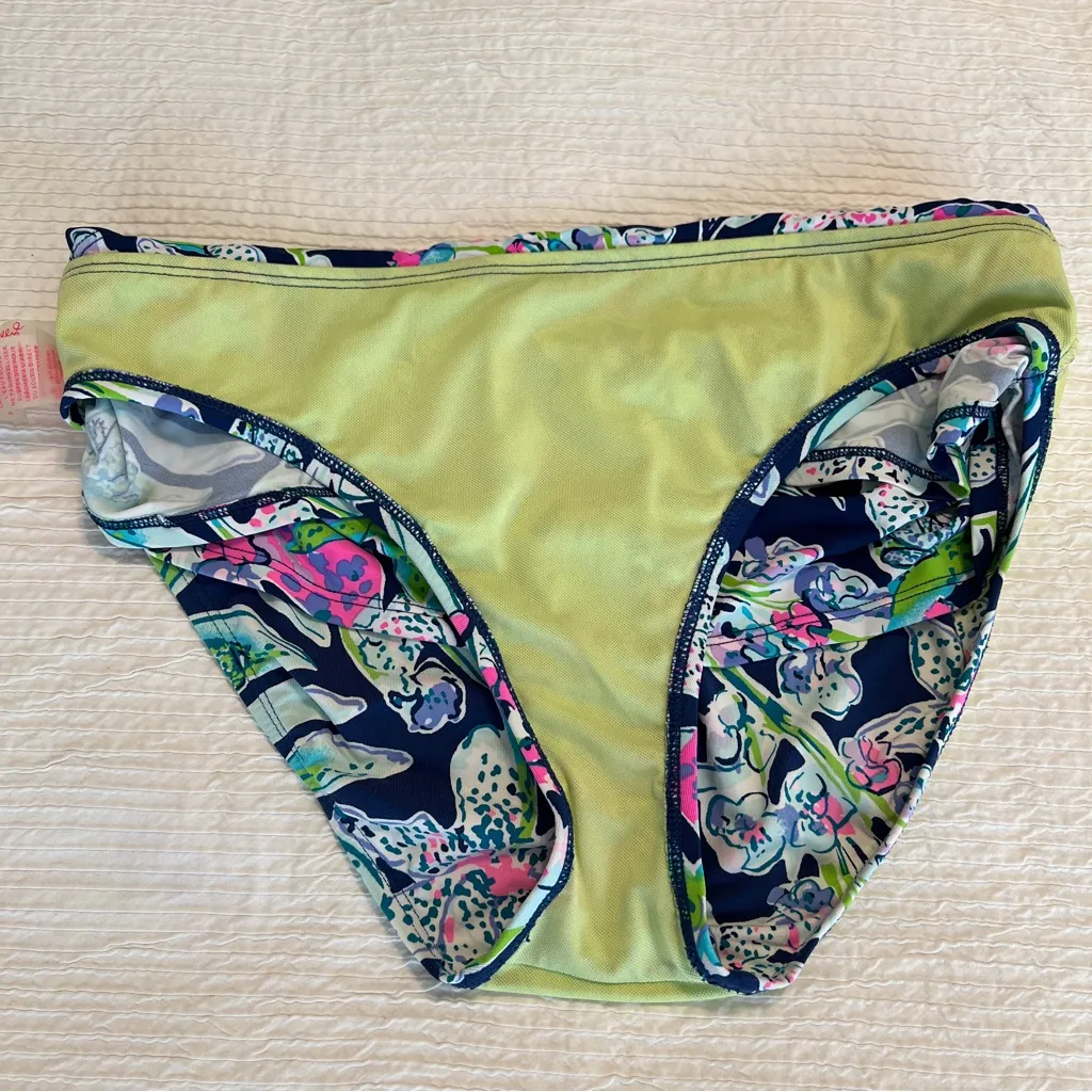 Lilly Pulitzer Bliss Halter Tankini and Lagoon Sarong bottom set Deep Sea Navy 4 - Image 11