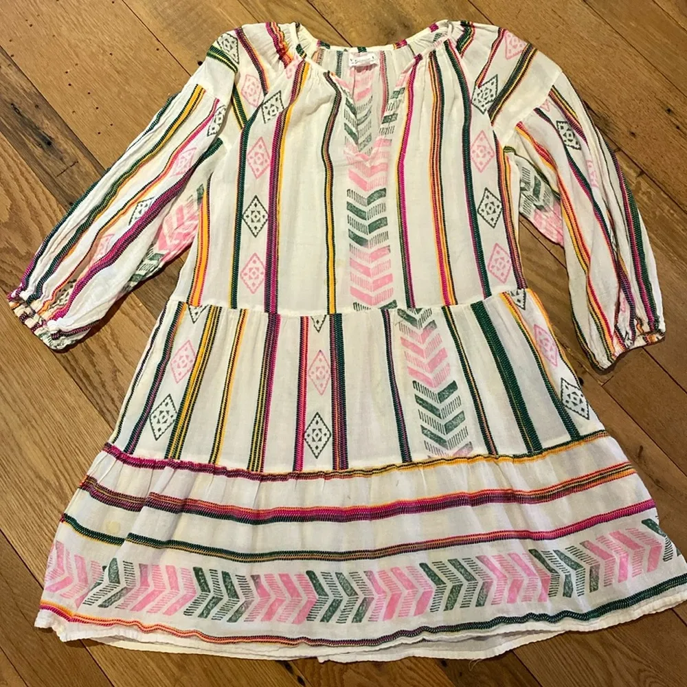 Velvet by Graham & Spencer Jade Multi Color Boho Festival Dress Sz M *Tiny Flaw Pink Size M - Image 4