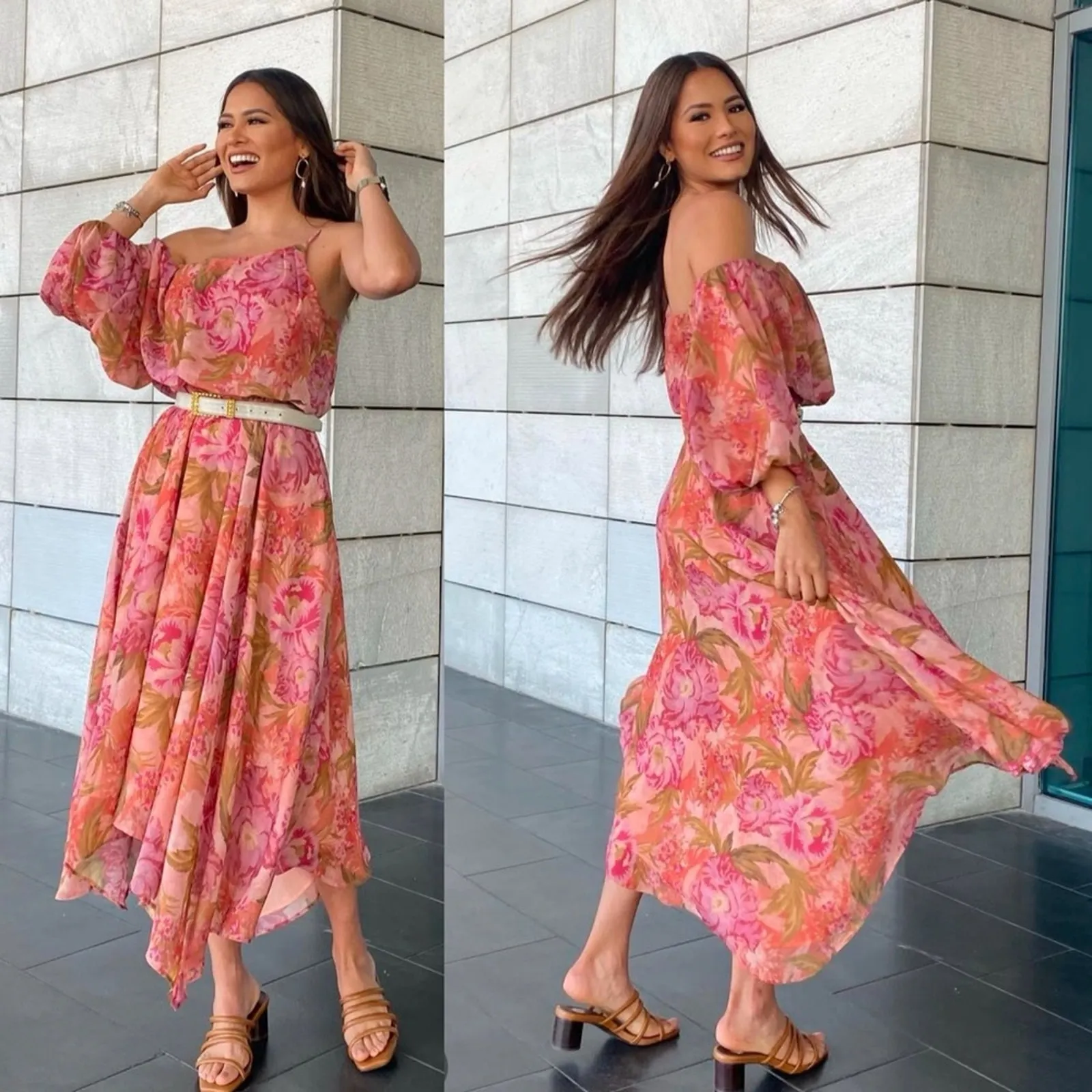 Show Me Your MuMu Garden Floral maxi dress Sz Medium  flowy boho feminine summer - Image 7