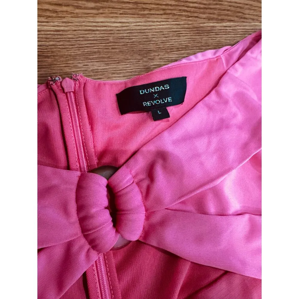 DUNDAS X REVOLVE Elowen Cut out Maxi Dress in Hot Pink L Size L - Image 8