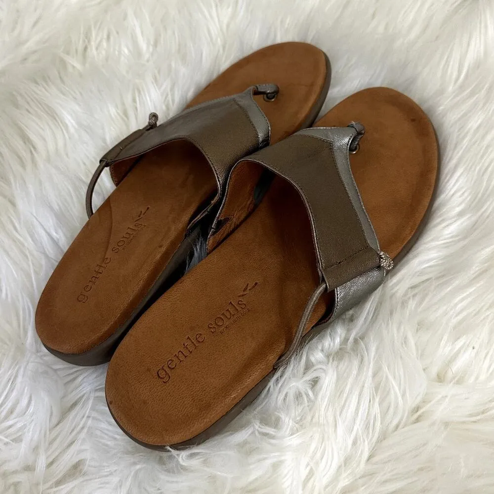 Gentle Souls Leather Sandals Sz 10 - Image 6
