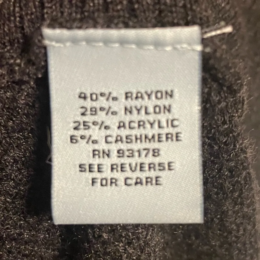 Joan Vass Dark Gray Turtleneck Sweater - Image 5