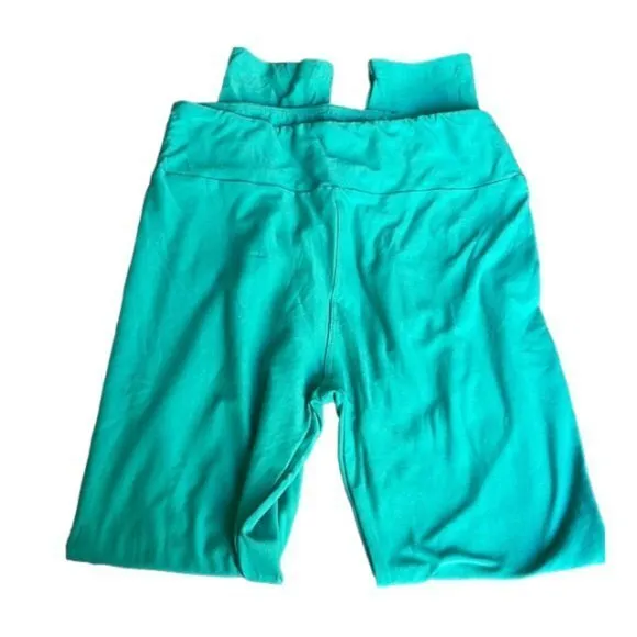 Lularoe Teal Buttery Yoga Band Leggings Size: One Size NWOT #2475 - Image 2