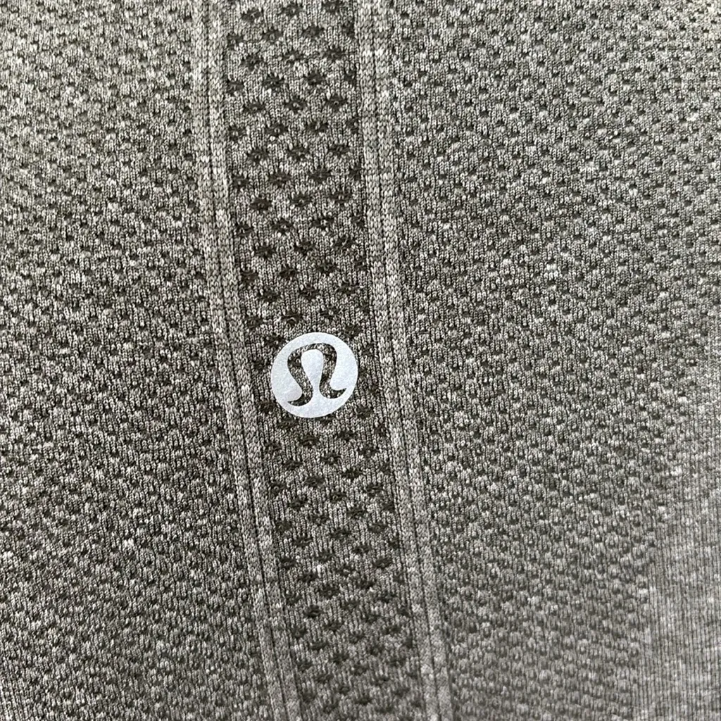 Lululemon Swiftly Tech 1/2 Zip Heather Olive Green Size 8 - Image 5