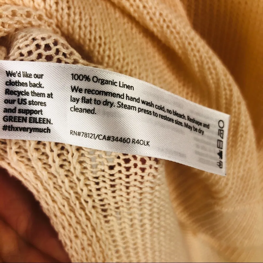 EILEEN FISHER |Organic Airy Knit Boxy Pink Sweater - Image 6