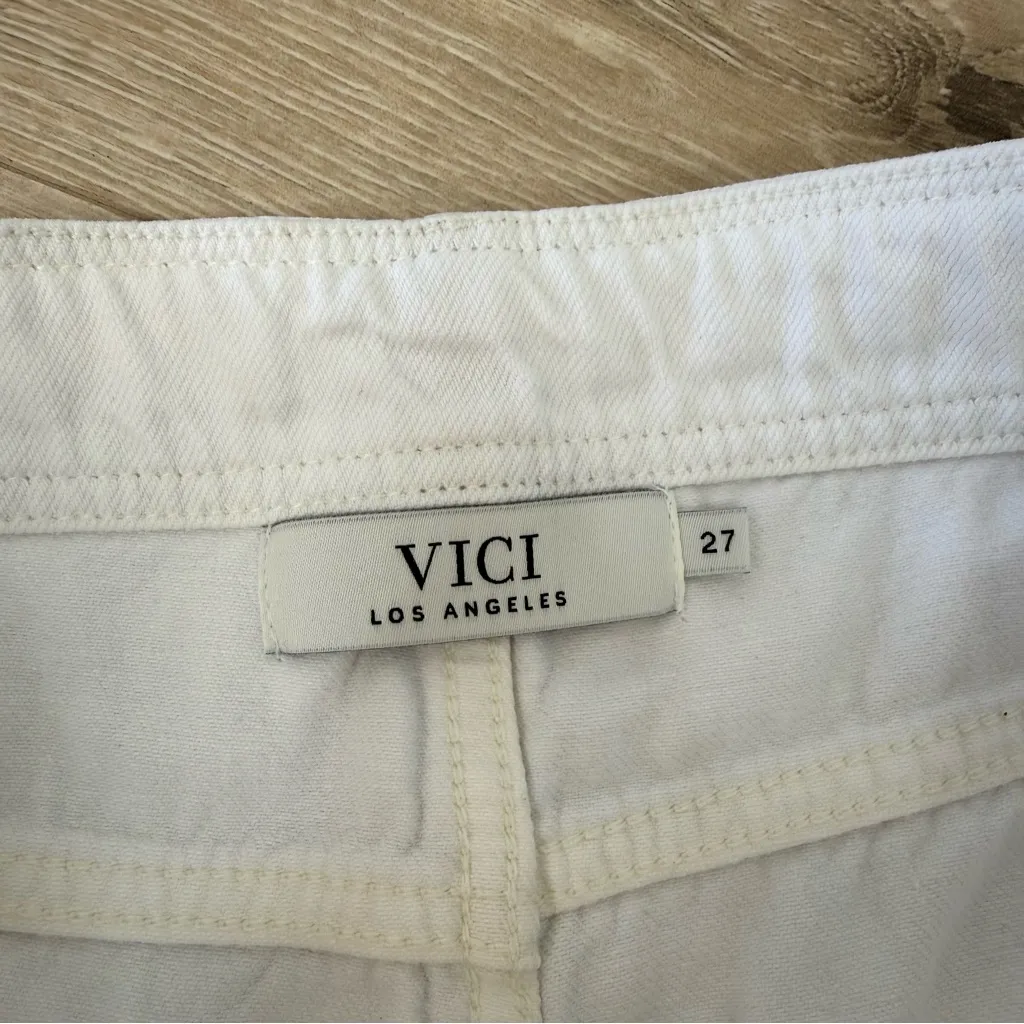 Vici White Drawstring Wide Leg Pants - Image 12