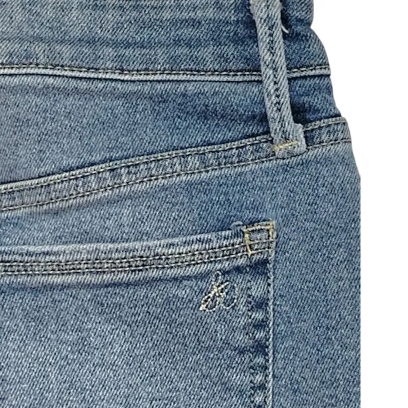 Sam Edelman $98 The Riley Skirt Distressed Asymmetrical Denim Skirt Size 29 - Image 5