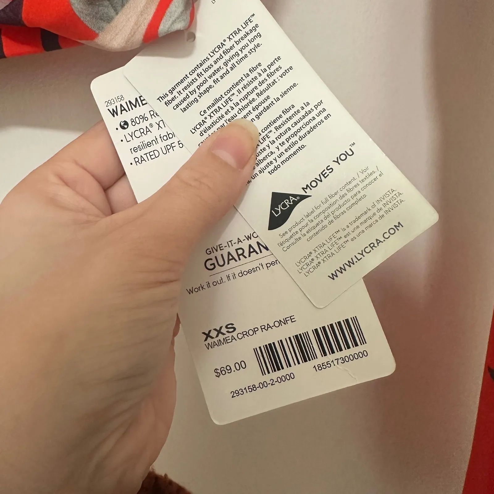 ATHLETA | NWT Waimea Red Floral Rush Guard Long Sleeve Twist Crop Swim Top, XXS - Image 8