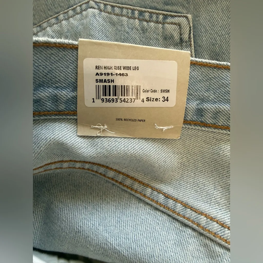 Agolde‎ Ren High Rise Wide Leg Jeans Size 34 in Smash - Image 6