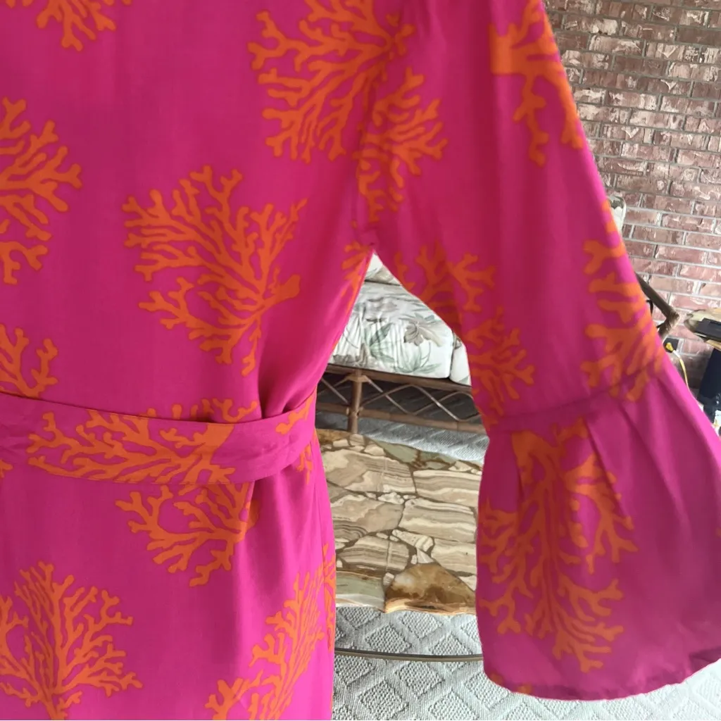 Escapada Dress Coral Reef Tropical Sheath Mini Purple XS Party Vacation Coastal - Image 10