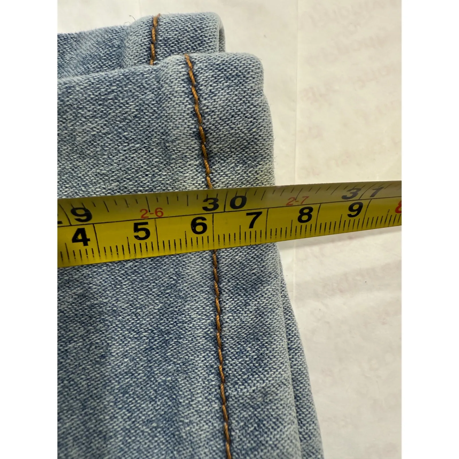 Angels Of Difference Jeans Size 10/30 Light Wash Wide Leg Denim Pants Blue - Image 7