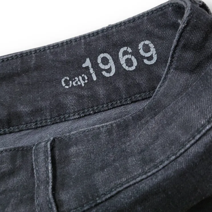 Gap Jeans Size 27 / 4P Women's Gap 1969 Curvy Skinny Jeans Stretch Faded Black - Image 6
