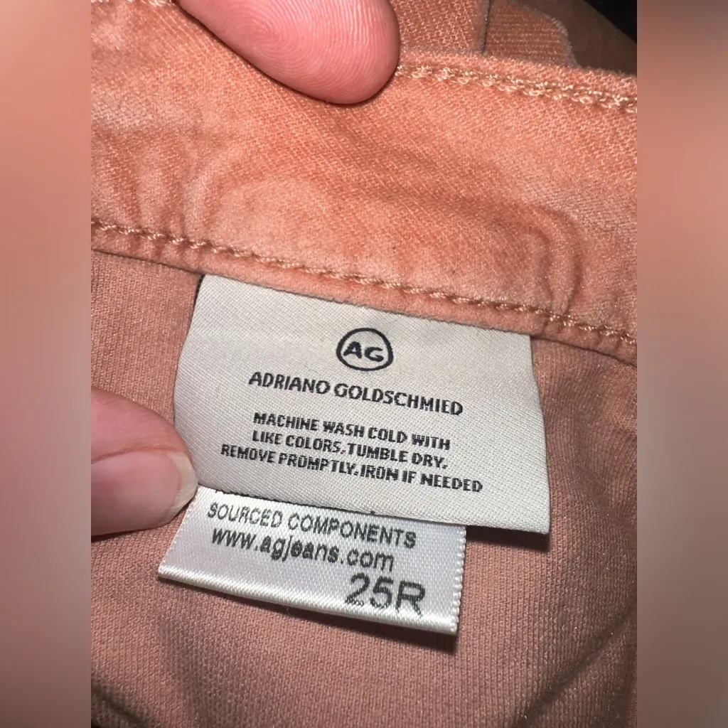 AG Adriano Goldschmied The Legging‎ Skinny Opulent Stretch Velveteen Euc Size 25 - Image 7