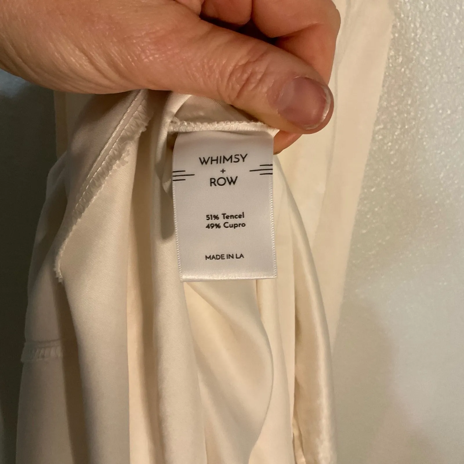 Whimsy + Row Lola Dress Size XXS Cream Wrap Tencel Maxi Flounce V Neck Womens - Image 11