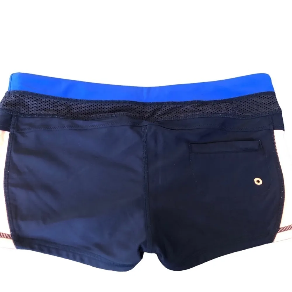 Athleta Boy Short Swim Bottom Size M Navy Peach Beach Pool Swim Summer - Image 2