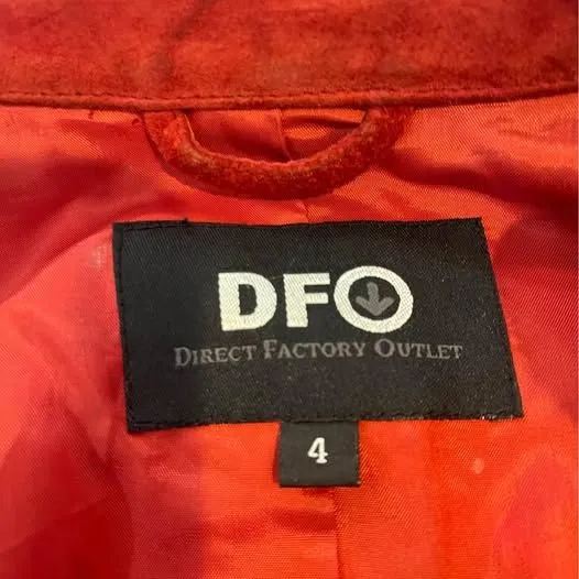 Women's Red Suede Jacket Size 4 w/ Satin Liner - Image 6