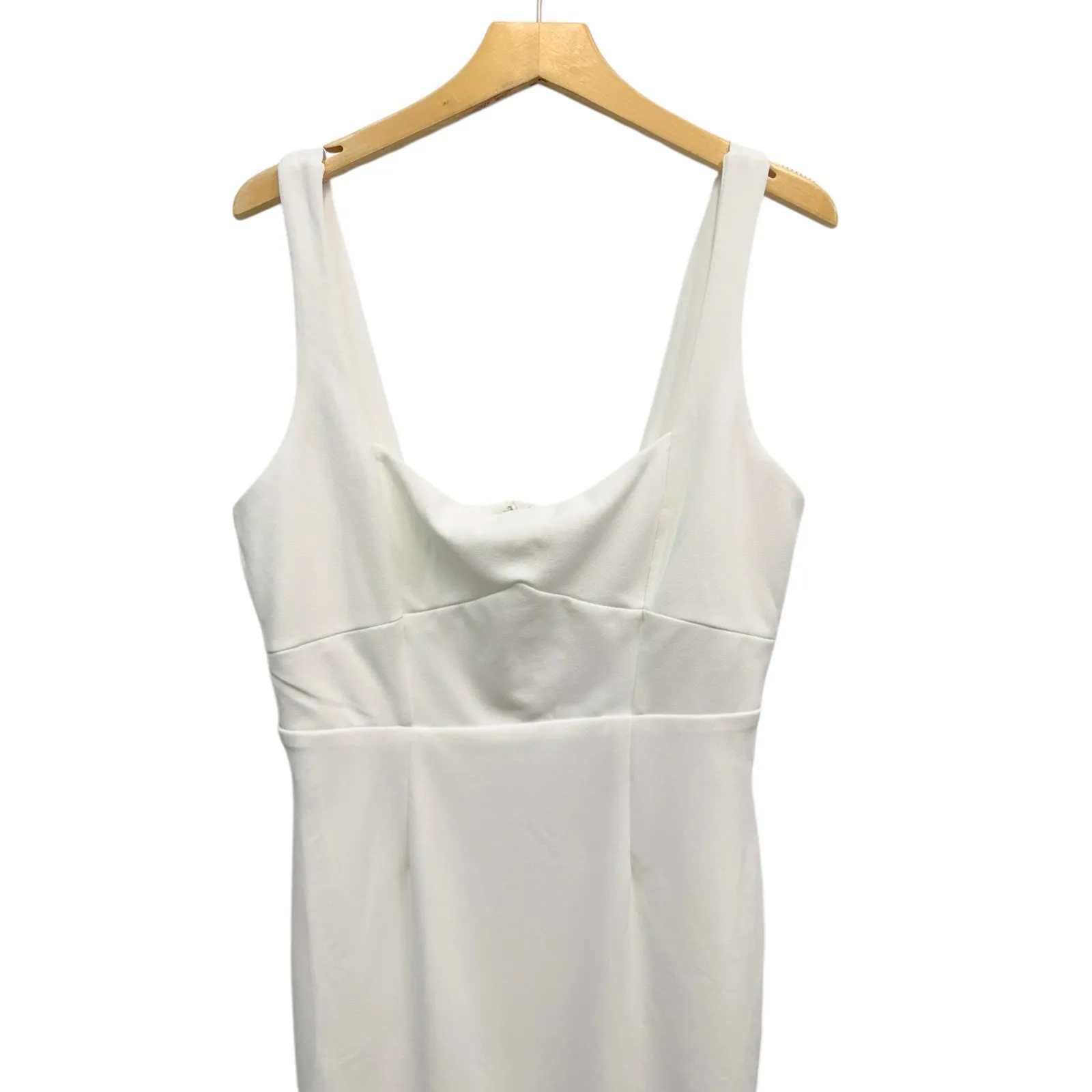 Lulus Vibrant Allure White Square Neck Sleeveless Bodycon Midi Dress size M NWT - Image 3