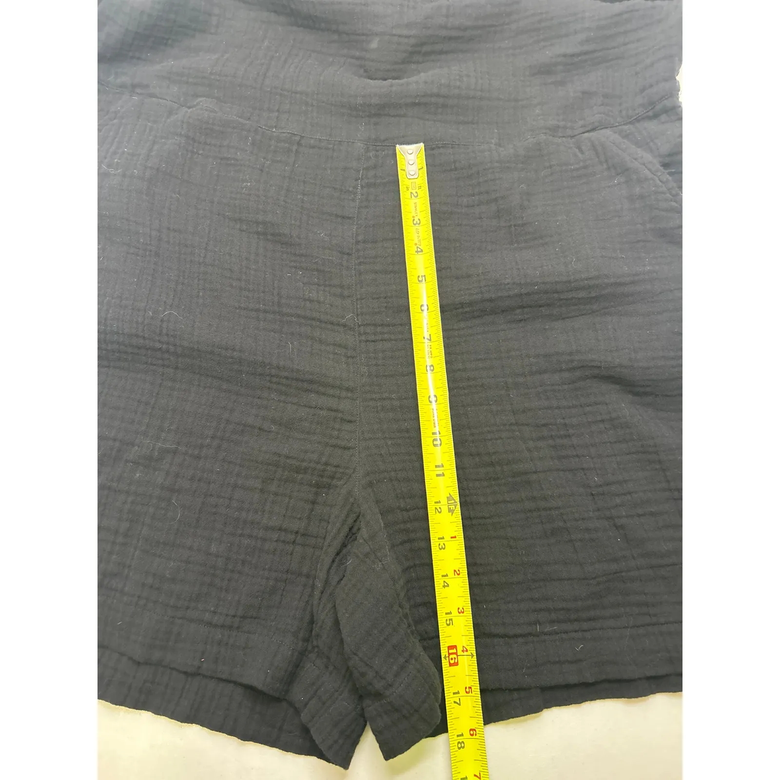 Eileen Fisher Organic Cotton Lofty Gauze Romper In Black. Size XL - Image 8