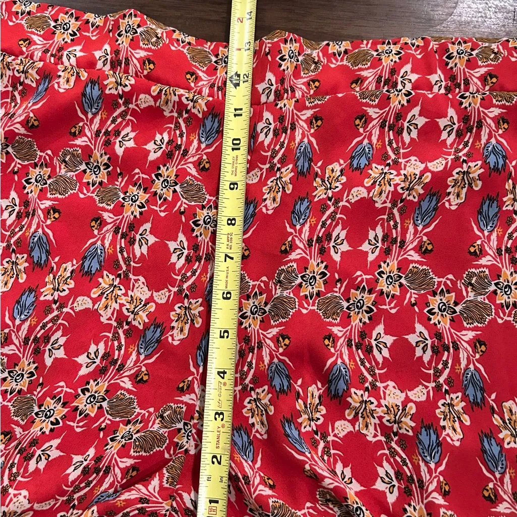Max Studio Women's Red Floral Print Flowy Wide Leg Pants Size 1X - Image 4