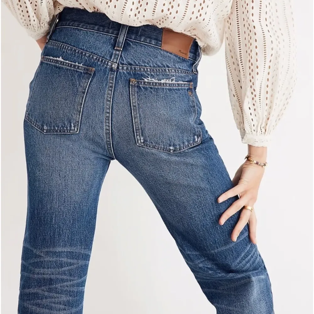 MADEWELL | Classic Straight Jean Knee-Rip Edition, Jade Wash - Image 2