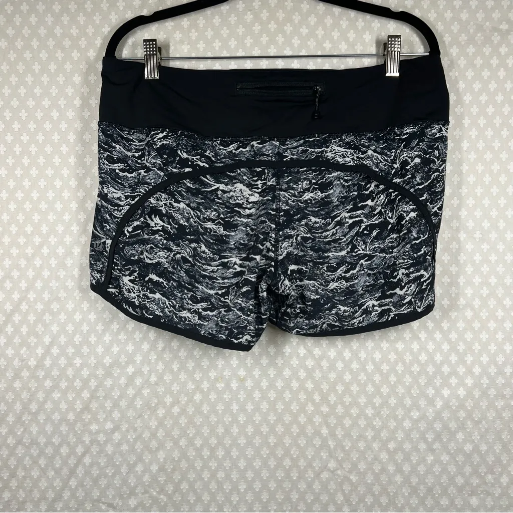 Lululemon Black White Mash‎ Up Running Speed Shorts - Image 4