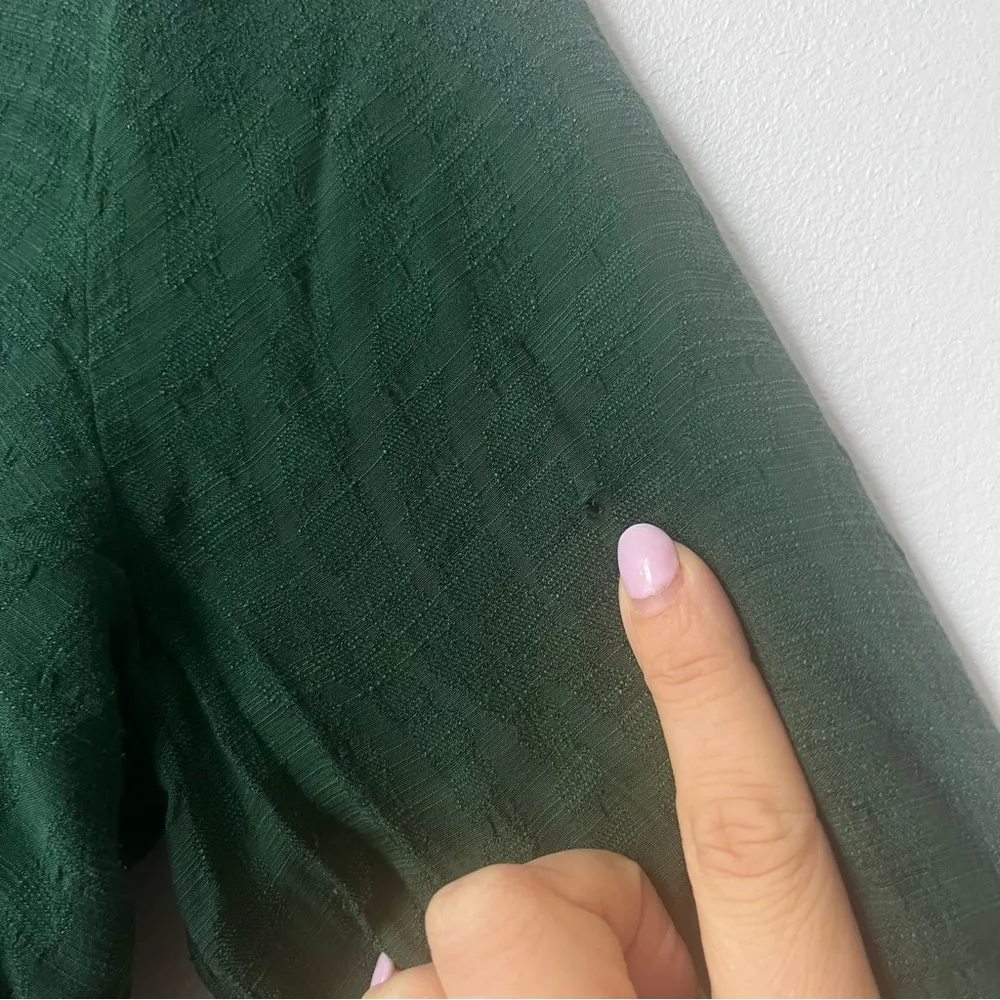 Maeve By Anthropologie Tiered Tunic Long Sleeve Dress Emerald Green Size Small - Image 8