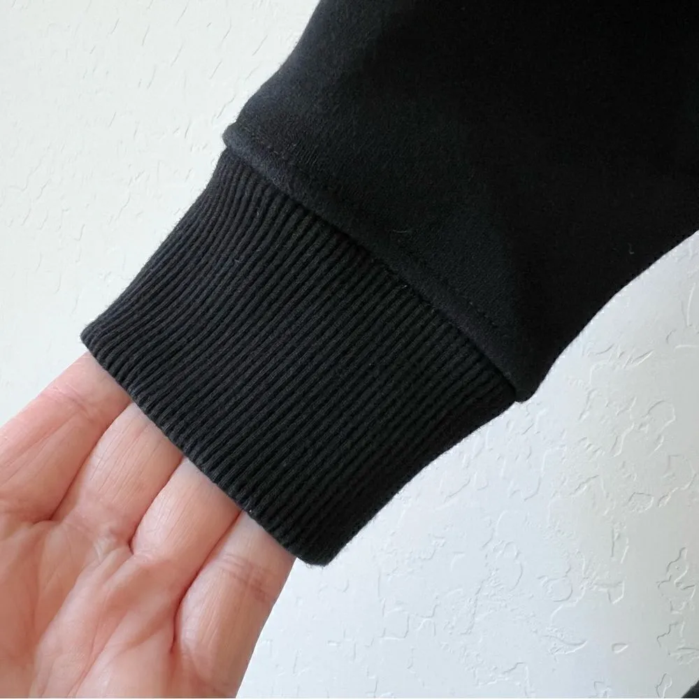 Athleta Cozy Karma Side Zip Funnel Neck Sweatshirt Black Size XS 510382 - Image 8