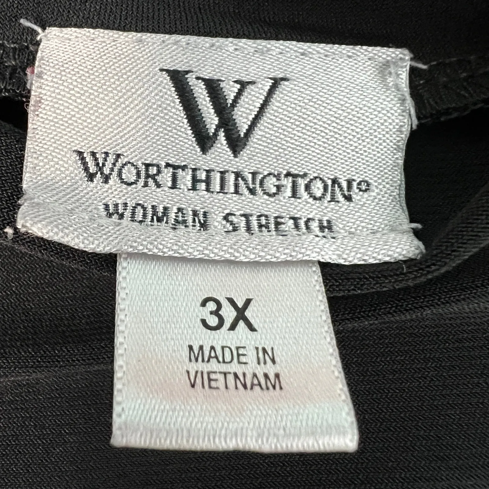 Worthington Black Top Womens 3X Office Career Business Dressy Workwear Stretch - Image 2