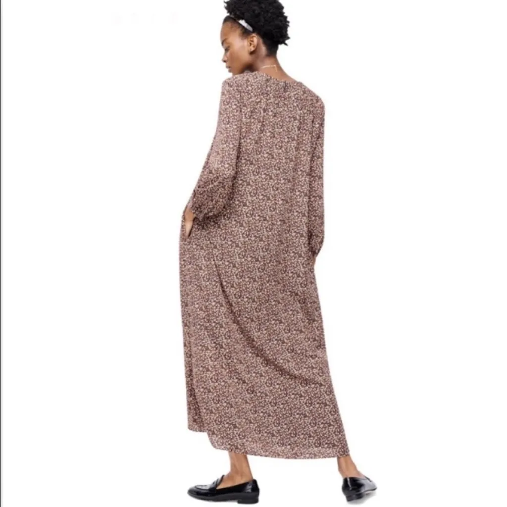 J.Crew x Hatch Maternity Floral Caftan‎ Dress Black Bloom M/L 8/10 (Hatch 2) - Image 3