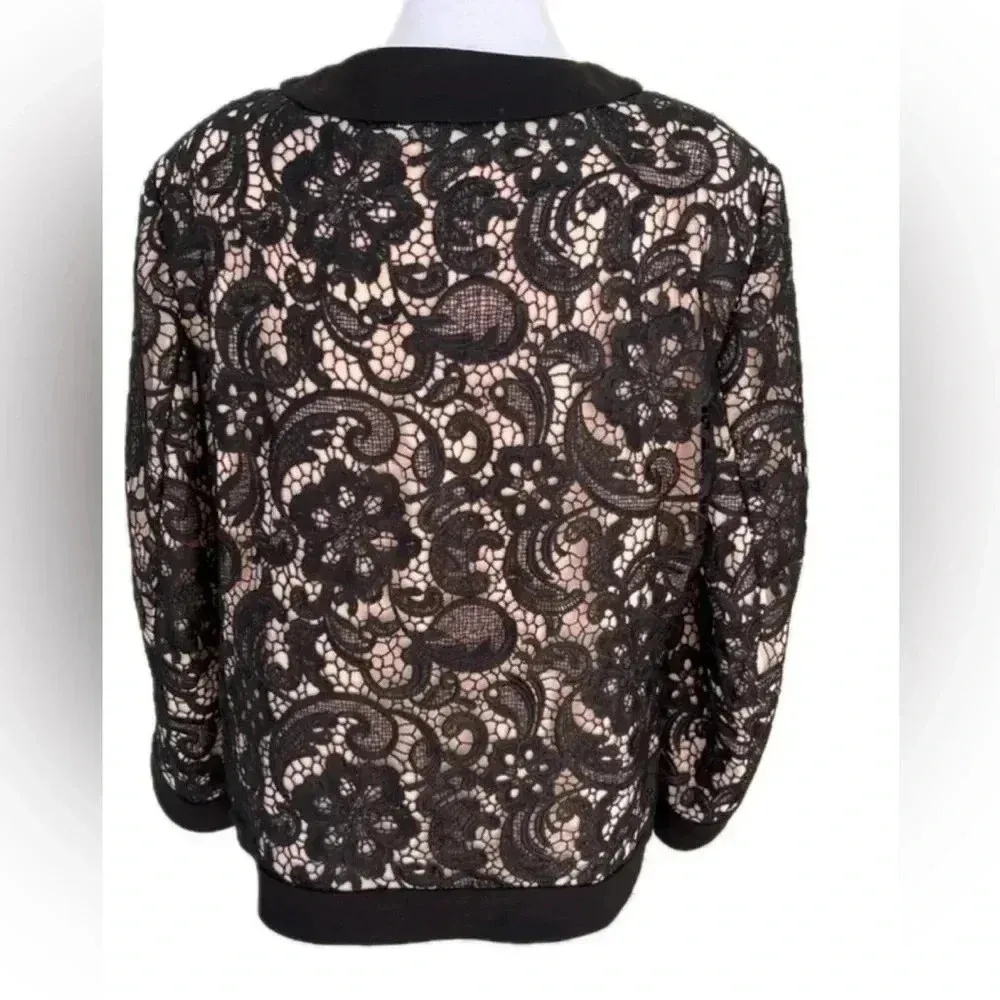 Boston Proper lace overlay elegant lined jacket - size L - Image 6